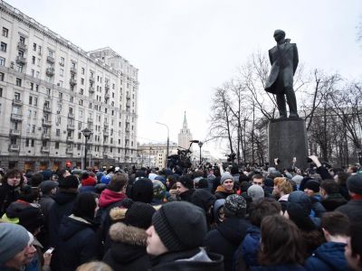 Акция 24.12.17 в Лермонтовском сквере в Москве. Фото: www.facebook.com/yashin.ilya