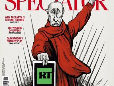 "Родина-мать зовёт". Обложка журнала Spectator за октябрь 2016 года "Родина-мать зовёт". Обложка журнала Spectator за октябрь 2016 года
