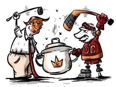 Трамп, Путин и их "чемпионство". Карикатура А.Петренко: t.me/PetrenkoAndryi